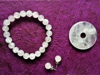 Parure sérénité, en quartz rose pierre naturelle